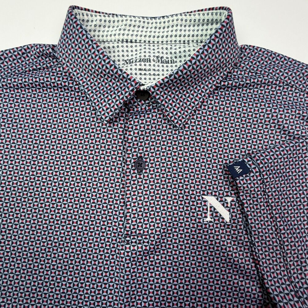 Mizzen+Main Geometric Print Performance Polo Small